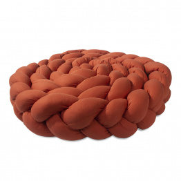 Trança protetora para berço e cama percal 200 fios Liso Terracota - Constantini Baby Trança protetora para berço e cama percal 200 fios Liso Terracota - Constantini Baby