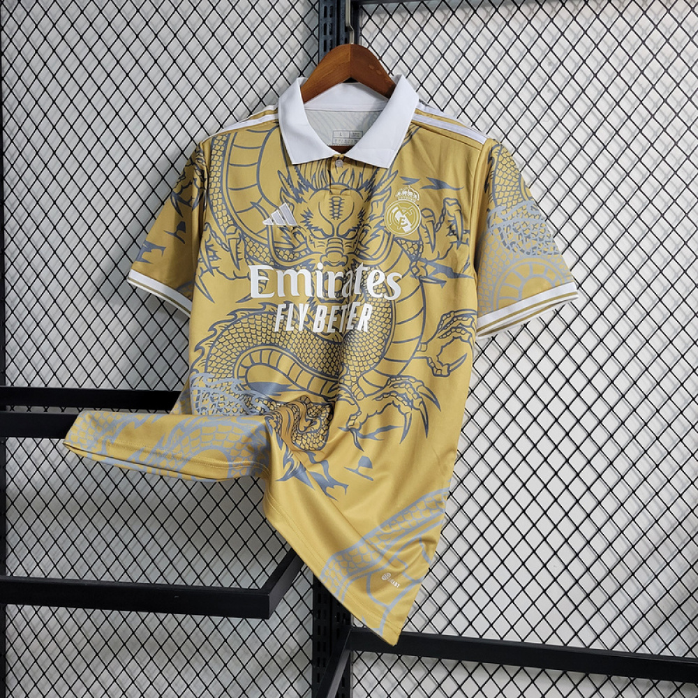 Camisa Real Madrid Gold 2023 2024 Edição Especial Ig importz