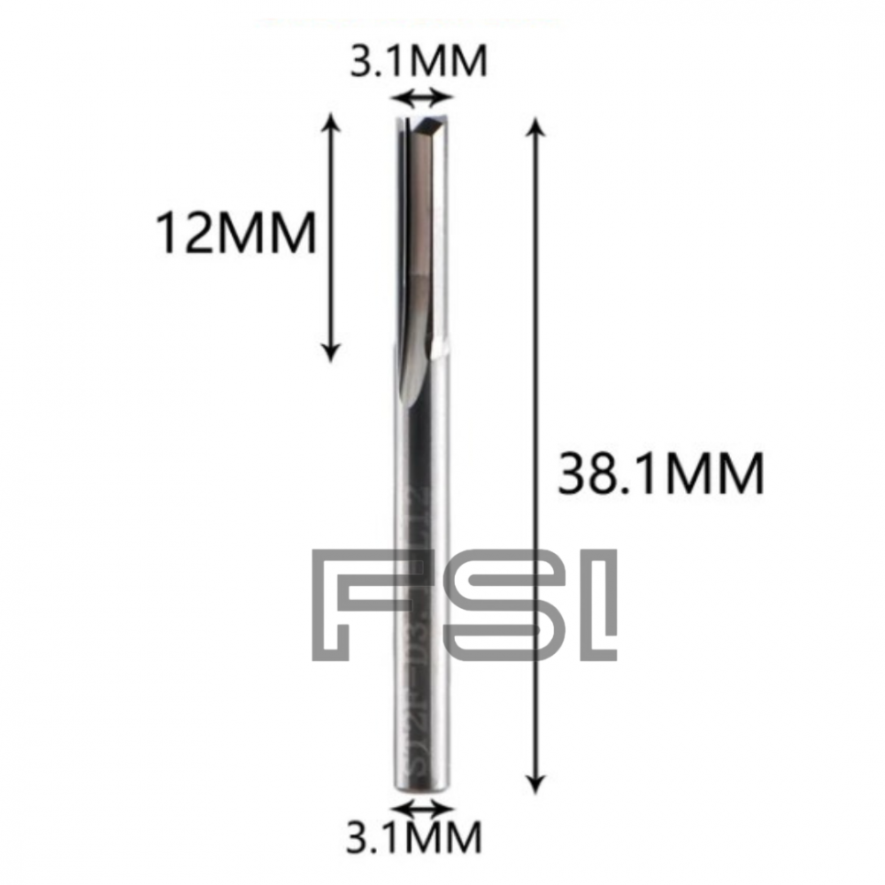 Fresa De Cortes Retos Paralelos Mm X Mm Fsi Fresas Para Router