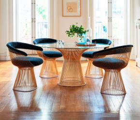 Conjunto de Jantar Warren Platner - Dourado Conjunto de Jantar Warren Platner - Dourado