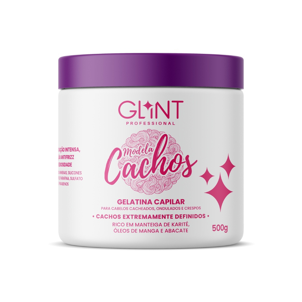 Gelatina Capilar Modela Cachos 500g Glint Professional Glint Professional