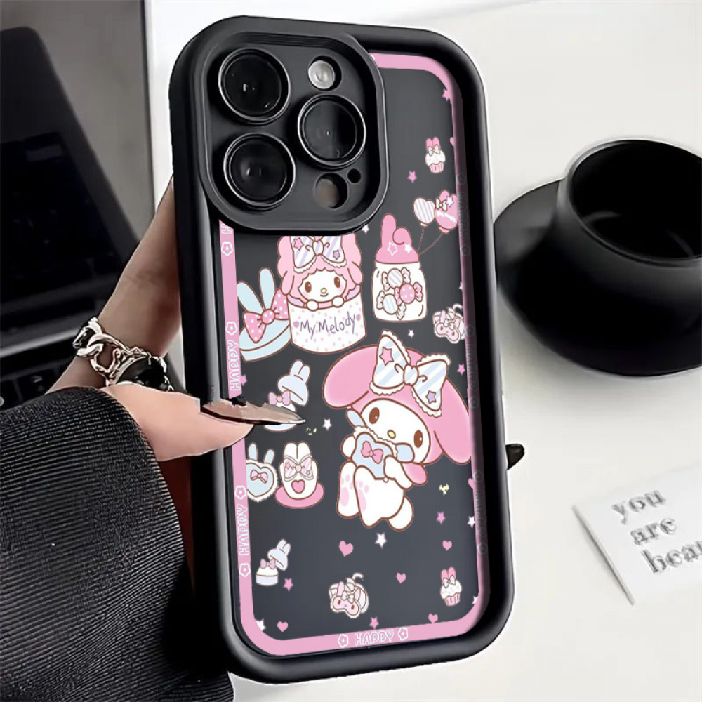 Capa para telefone Kawaii Kuromi escada líquida para olhos anime para