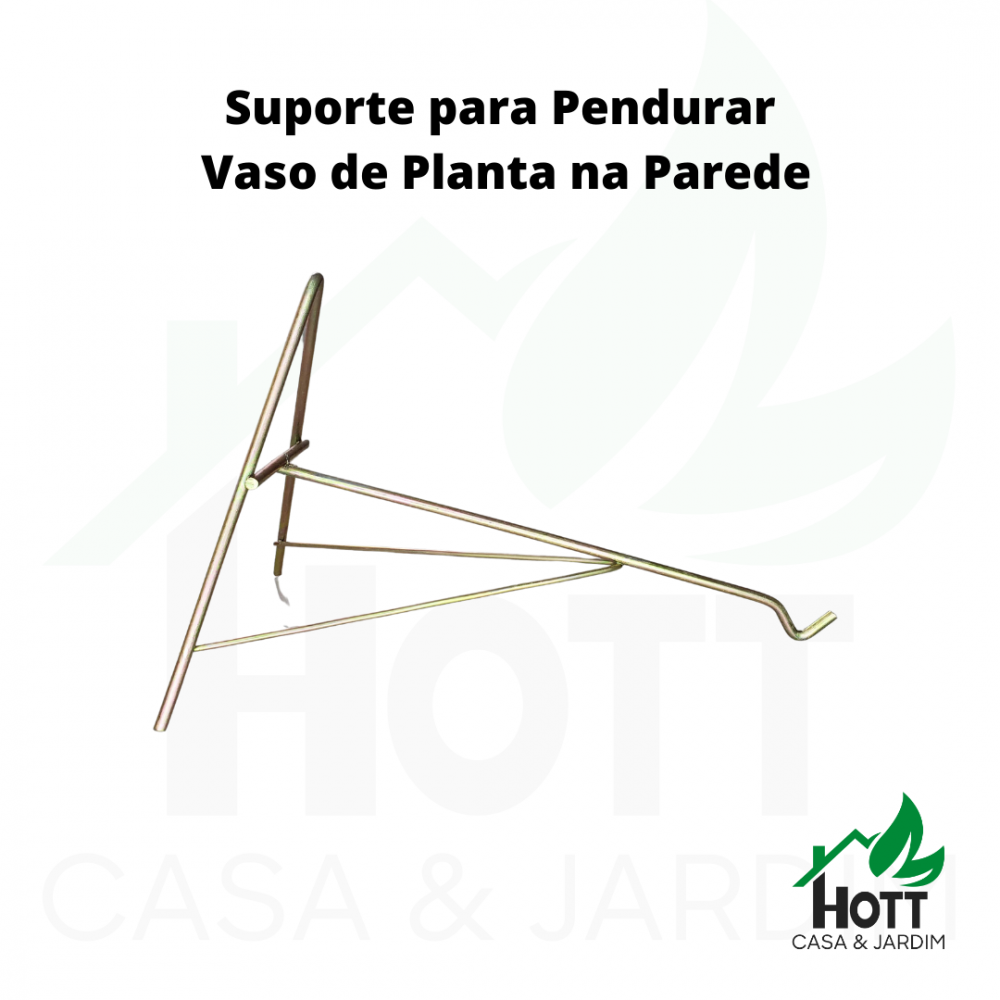 Suporte Xaxim Vaso Planta Flor Pendurar Parede 24cm Hott Casa Jardim