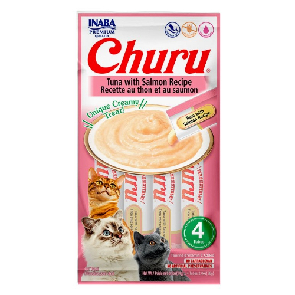 Kit Petisco Pur Para Gato Churu Atum E Salm O Unidades De G K O