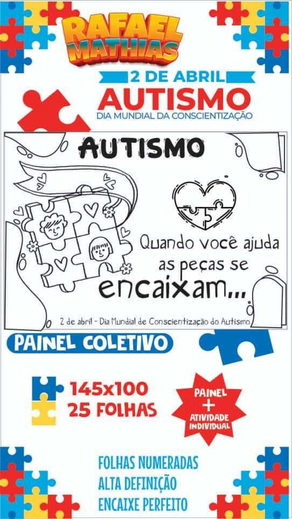 AUTISMO PAINEL Loja Do Professor Rafael Mathias