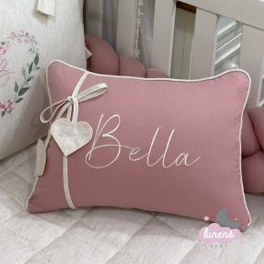 Almofada Bicama Personalizada Amarril de Coração Almofada Bicama Personalizada Amarril de Coração