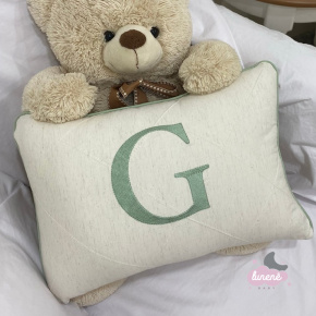 Almofada Bordada Personalizada Lucca Baby Linho 200 Fios Almofada Bordada Personalizada Lucca Baby Linho 200 Fios