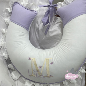 Almofada de Amamentação Personalizada Antonella Baby Lilás 200 Fios Almofada de Amamentação Personalizada Antonella Baby Lilás 200 Fios
