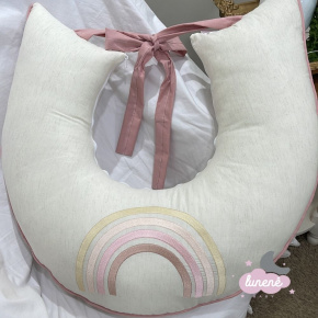 Almofada de Amamentação Personalizada Basic Baby Arco Íris Boho e Terracota 200 Fios Almofada de Amamentação Personalizada Basic Baby Arco Íris Boho e Terracota 200 Fios
