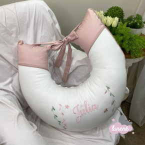 Almofada de Amamentação Personalizada Fibra de Bambu Rose Florido 4228 Almofada de Amamentação Personalizada Fibra de Bambu Rose Florido 4228
