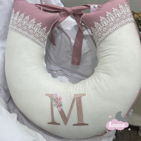 Almofada de Amamentação Personalizada Glamour Baby Rose Blush 200 Fios Almofada de Amamentação Personalizada Glamour Baby Rose Blush 200 Fios