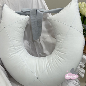 Almofada de Amamentação Personalizada Personale Baby Branco e Cinza Ursinho Tobi 200 Fios Almofada de Amamentação Personalizada Personale Baby Branco e Cinza Ursinho Tobi 200 Fios
