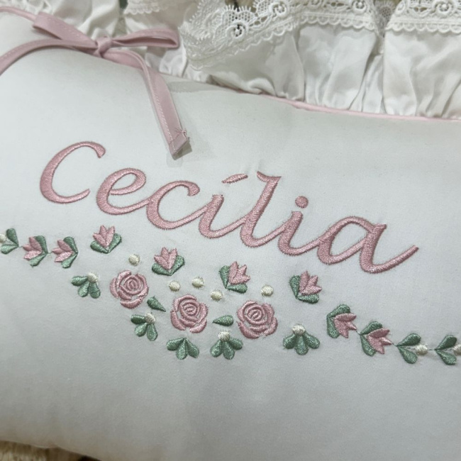 Almofada Decorativa Lunenê Baby Cecília 400 Fios 4516