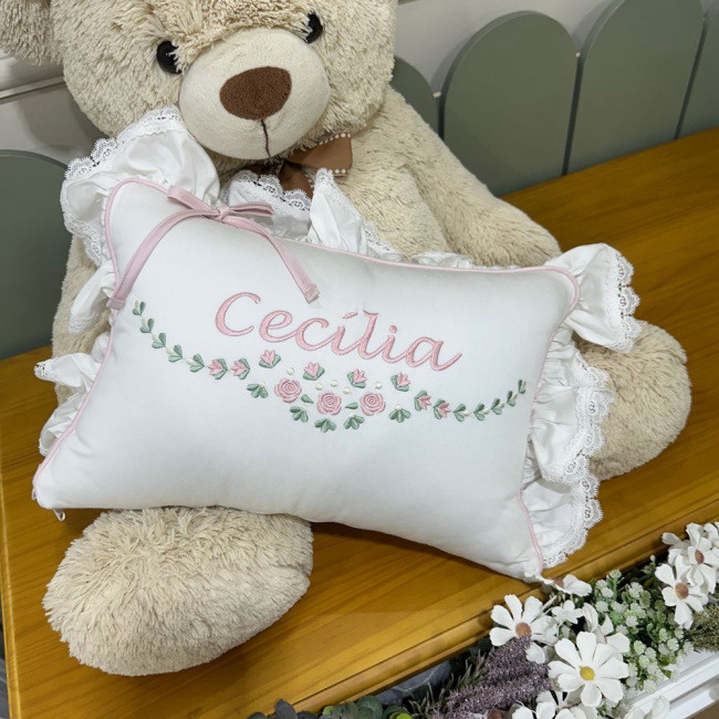 Almofada Decorativa Lunenê Baby Cecília 400 Fios 4516