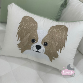 Almofada Dog Baby Branco e Verde Almofada Dog Baby Branco e Verde