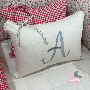 Almofada Linho Baby Xadrez 4432 Almofada Linho Baby Xadrez 4432