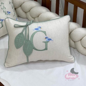 Almofada Personalizada Passarinhos Azul Baby Almofada Personalizada Passarinhos Azul Baby