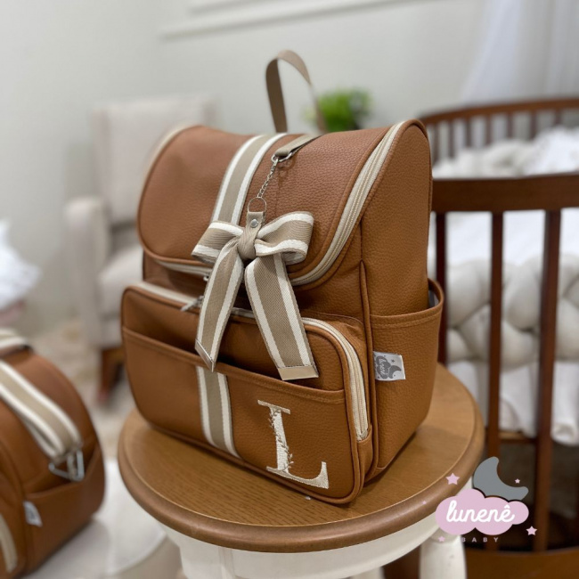 Bolsa e Mochila Lunenê Baby Ursinho Caramelo Leader