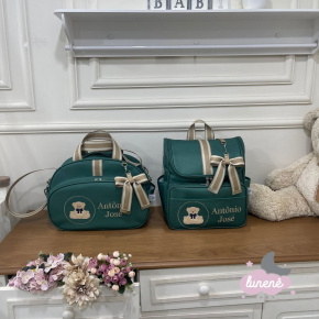 Bolsa e Mochila Lunenê Baby Ursinho Musgo Leader Bolsa e Mochila Lunenê Baby Ursinho Musgo Leader