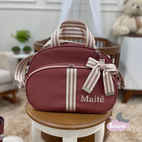 Bolsa Maternidade Lunenê Baby Ursinho Vinho Leader Bolsa Maternidade Lunenê Baby Ursinho Vinho Leader