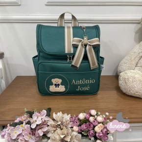 Bolsa Mochila Lunenê Baby Ursinho Musgo Leader Bolsa Mochila Lunenê Baby Ursinho Musgo Leader
