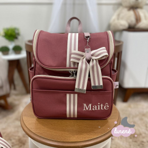 Bolsa Mochila Lunenê Baby Ursinho Vinho Leader Bolsa Mochila Lunenê Baby Ursinho Vinho Leader