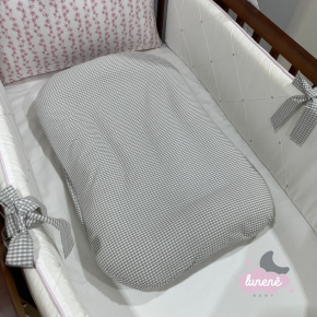 Cochilinho Baby 70 x 45 Xadrez Cinza 9010 Cochilinho Baby 70 x 45 Xadrez Cinza 9010