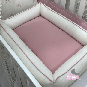 Colchonete Ninho Basic Baby Terracota e Linho 200 Fios Colchonete Ninho Basic Baby Terracota e Linho 200 Fios