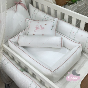 Colchonete Ninho Fibra de Bambu Rose Florido 4228 Colchonete Ninho Fibra de Bambu Rose Florido 4228