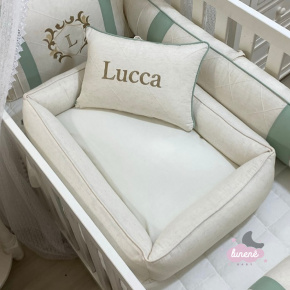 Colchonete Ninho 02 peças Lucca Baby Linho e 200 Fios Colchonete Ninho 02 peças Lucca Baby Linho e 200 Fios