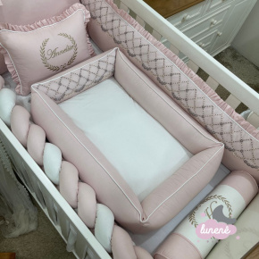 Colchonete Ninho Mali Baby Rose e Branco Colchonete Ninho Mali Baby Rose e Branco
