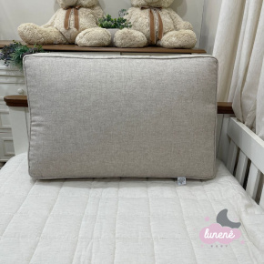 Encosto Cama 65 X 50 X 12 Cordenado Linho Caqui 200 Fios Encosto Cama 65 X 50 X 12 Cordenado Linho Caqui 200 Fios