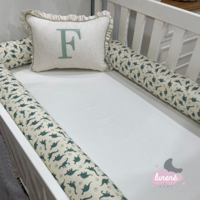 Enxoval de Berço Personalizado 07 Peças Basic Baby Rolinho 9009 Enxoval de Berço Personalizado 07 Peças Basic Baby Rolinho 9009