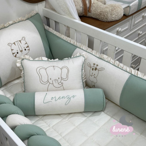 Enxoval de Berço Personalizado 08 Peças Bichinhos Bernardo Baby Enxoval de Berço Personalizado 08 Peças Bichinhos Bernardo Baby
