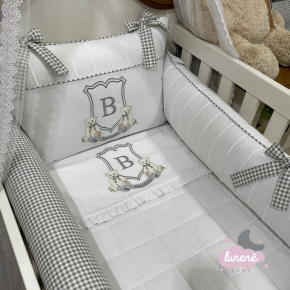 Enxoval de Berço Personalizado 08 Peças Personale Baby Ursinhos com Lençol 4431 Enxoval de Berço Personalizado 08 Peças Personale Baby Ursinhos com Lençol 4431
