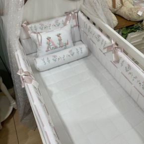 Enxoval de Berço Personalizado 08 Peças Baby Garden 200 Fios 4482 Enxoval de Berço Personalizado 08 Peças Baby Garden 200 Fios 4482