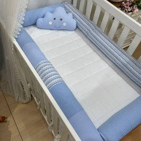 Enxoval de Berço 08 Peças Basic Baby Rolinho Nuvem 9001 Enxoval de Berço 08 Peças Basic Baby Rolinho Nuvem 9001
