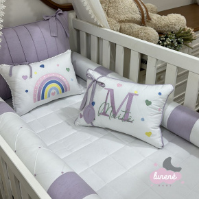 Enxoval de Berço Personalizado 09 Peças Arco Iris 4306 Enxoval de Berço Personalizado 09 Peças Arco Iris 4306