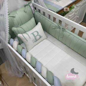 Enxoval de Berço Personalizado 08 Peças Lunenê Baby 4444 Enxoval de Berço Personalizado 08 Peças Lunenê Baby 4444