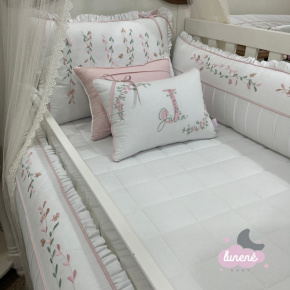 Enxoval de Berço Personalizado 08 Peças Primavera Baby Enxoval de Berço Personalizado 08 Peças Primavera Baby