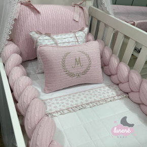 Enxoval de Berço Personalizado 08 Peças Tricô Baby Rose Floral 200 Fios 4393 Enxoval de Berço Personalizado 08 Peças Tricô Baby Rose Floral 200 Fios 4393
