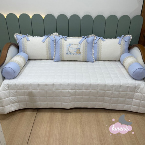 Enxoval de Cama Babá 06 Peças Linho Baby Ursinho 200 Fios 4447 Enxoval de Cama Babá 06 Peças Linho Baby Ursinho 200 Fios 4447