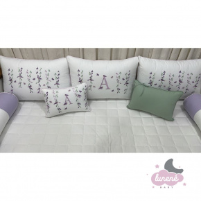 Enxoval de Cama Babá 08 Peças Primavera Baby Passarinhos Lilás 200 Fios Enxoval de Cama Babá 08 Peças Primavera Baby Passarinhos Lilás 200 Fios