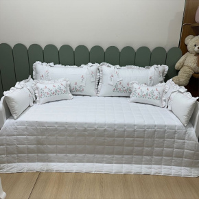 Enxoval de Cama Babá 07 peças Betina Rosê 200 Fios 4522 Enxoval de Cama Babá 07 peças Betina Rosê 200 Fios 4522