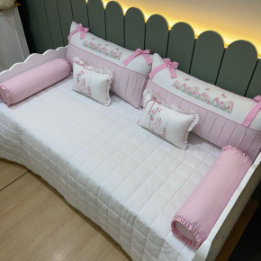 Enxoval de Cama Babá 07 peças Borboletas 200 Fios 4511 Enxoval de Cama Babá 07 peças Borboletas 200 Fios 4511