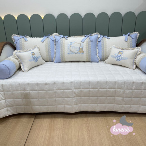 Enxoval de Cama Babá 08 Peças Linho Baby Ursinho 200 Fios 4447 Enxoval de Cama Babá 08 Peças Linho Baby Ursinho 200 Fios 4447