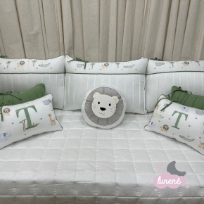 Enxoval de Cama Babá 11 Peças Fibra de Bambu Selva 4298 Enxoval de Cama Babá 11 Peças Fibra de Bambu Selva 4298