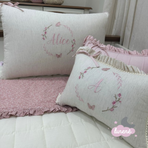 Enxoval de Solteiro Personalizado 05 Peças Floral Terracota 200 Fios Enxoval de Solteiro Personalizado 05 Peças Floral Terracota 200 Fios