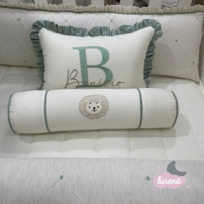 Kit Almofada 02 Peças Cute Baby Trio Bichinhos Verde 140 Fios 4248 Kit Almofada 02 Peças Cute Baby Trio Bichinhos Verde 140 Fios 4248