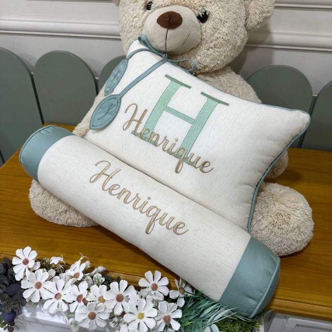 Kit Almofada 02 Peças Decorativa Lunenê Baby Henrique 9001